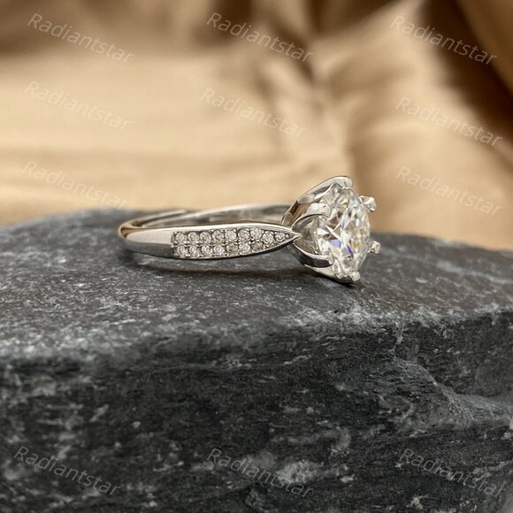 NEW Certified 2ct. t.w. Moissanite Pave Band Ring - Picture 7 of 8